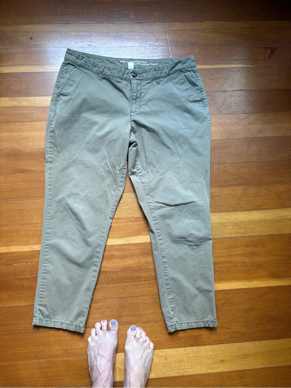 GAP Y2K Olive Green Slim Chino Pants